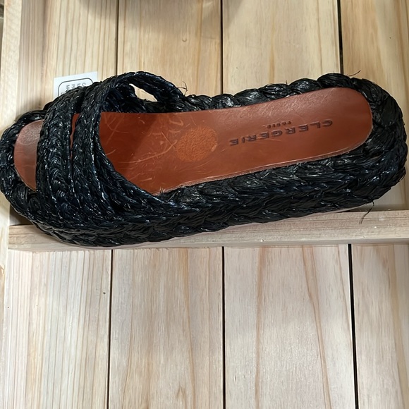 Robert Clergerie raffia black sandals - Picture 3 of 9